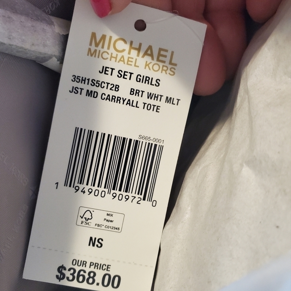 NWT Michael Kors Jet Set Girls Medium Carry All Tote, Retail $368 - Picture 11 of 11
